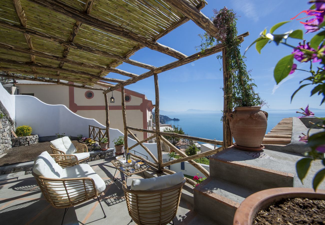 Ferienhaus in Praiano - Casa Terry - Schöne Wohnung mit Meerblick